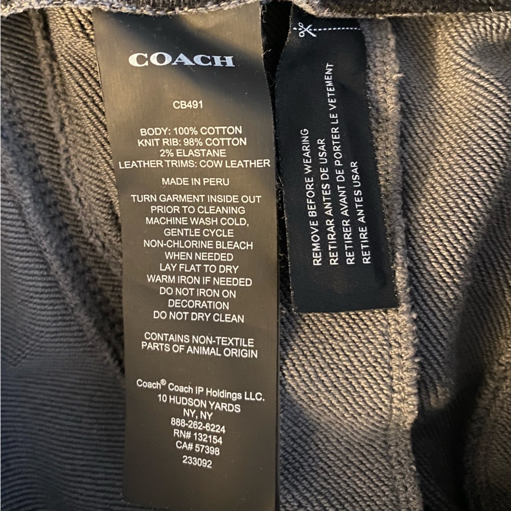 COACH Essential Signature Jogger Black and Grey Size Small Luxury Minimalist - Picture 9 of 16